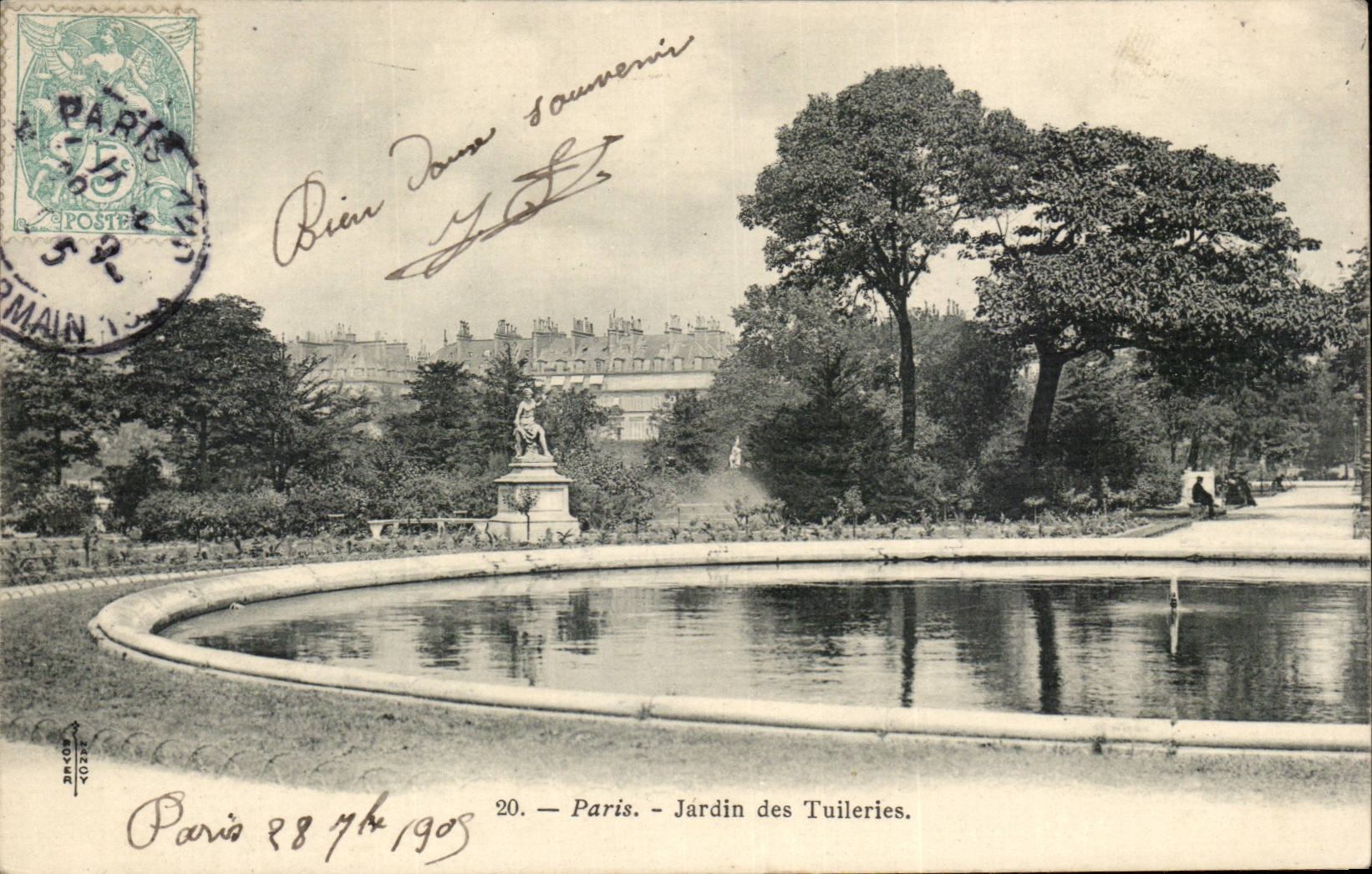 Paris 8 - Garden of Tileries - CPA