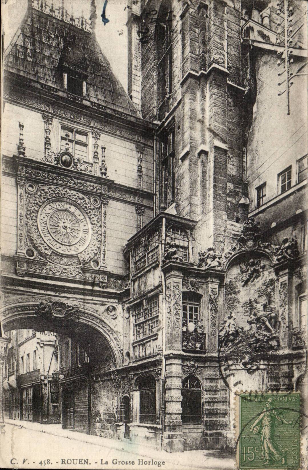 Rouen - the Large Clock - CPA