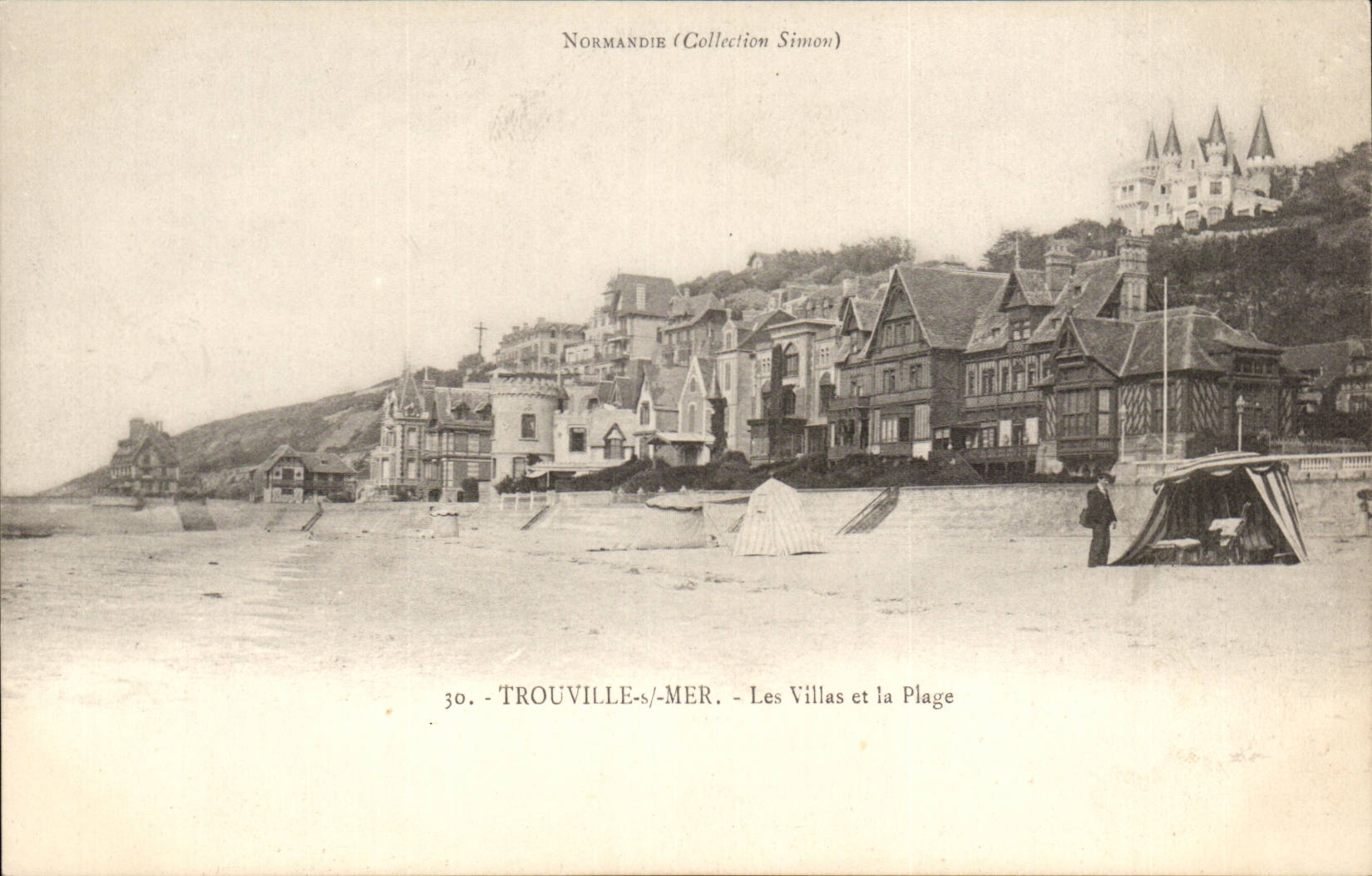 Trouville - Villas and the beach - CPA