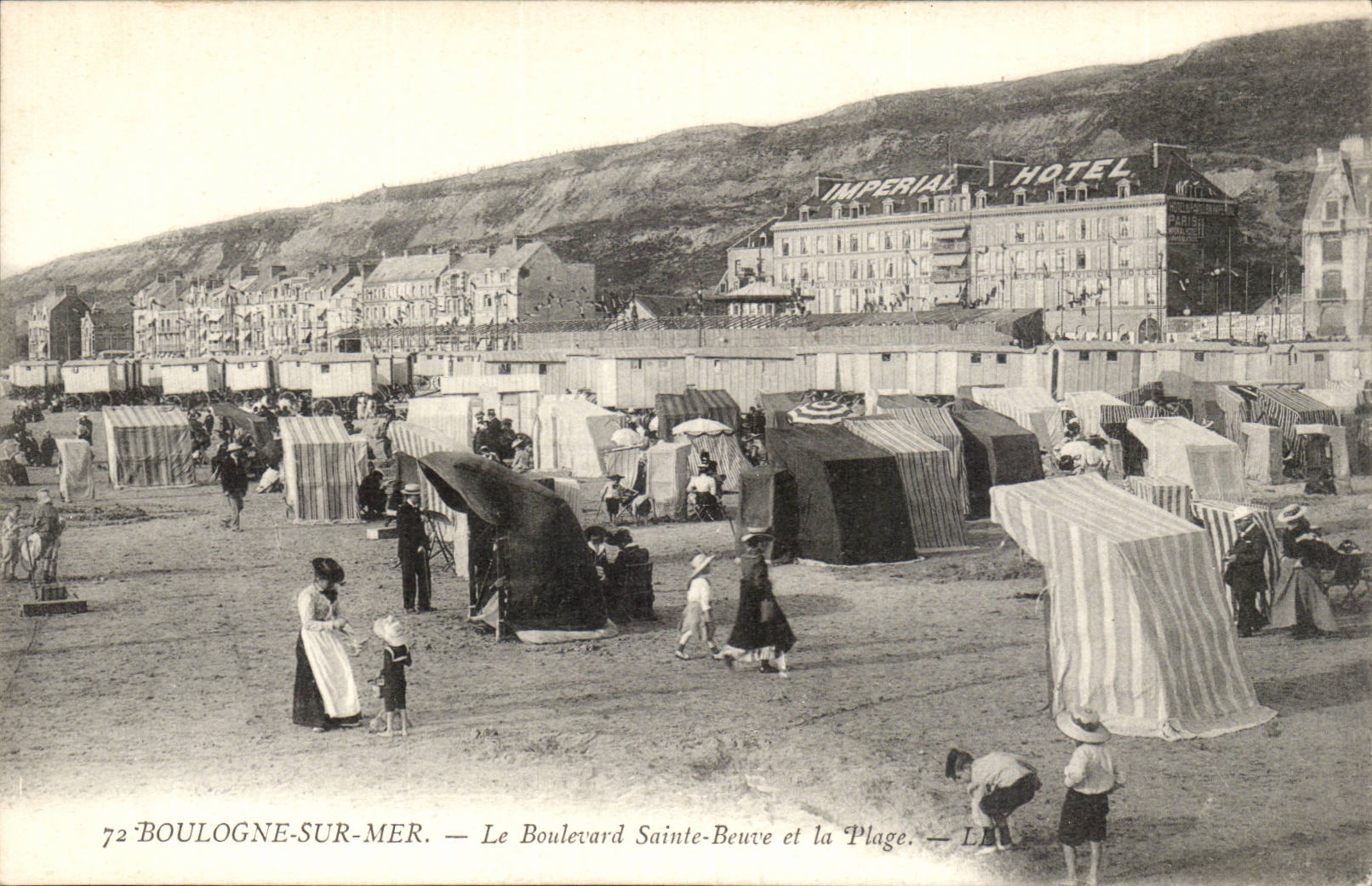 Boulogne on Sea - the Boulevard Sainte Beuve and the Beach - CPA