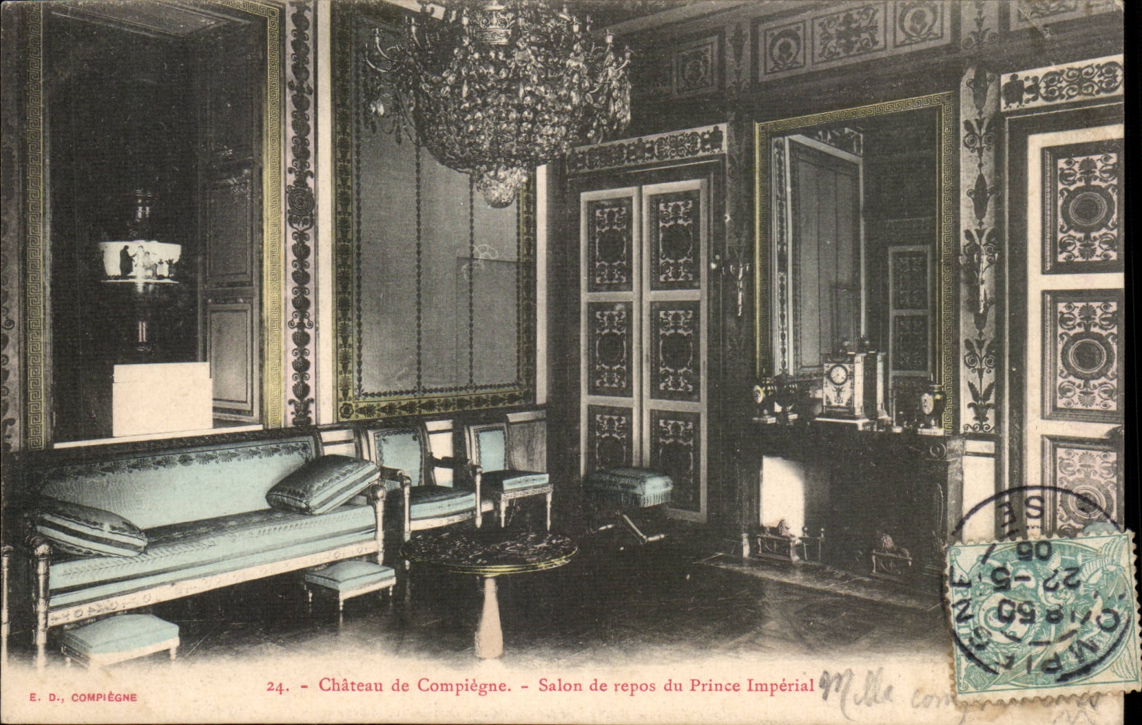 Compiegne - das Schloss - Wohnzimmer des Restes des Prinzen Imperial - CPA