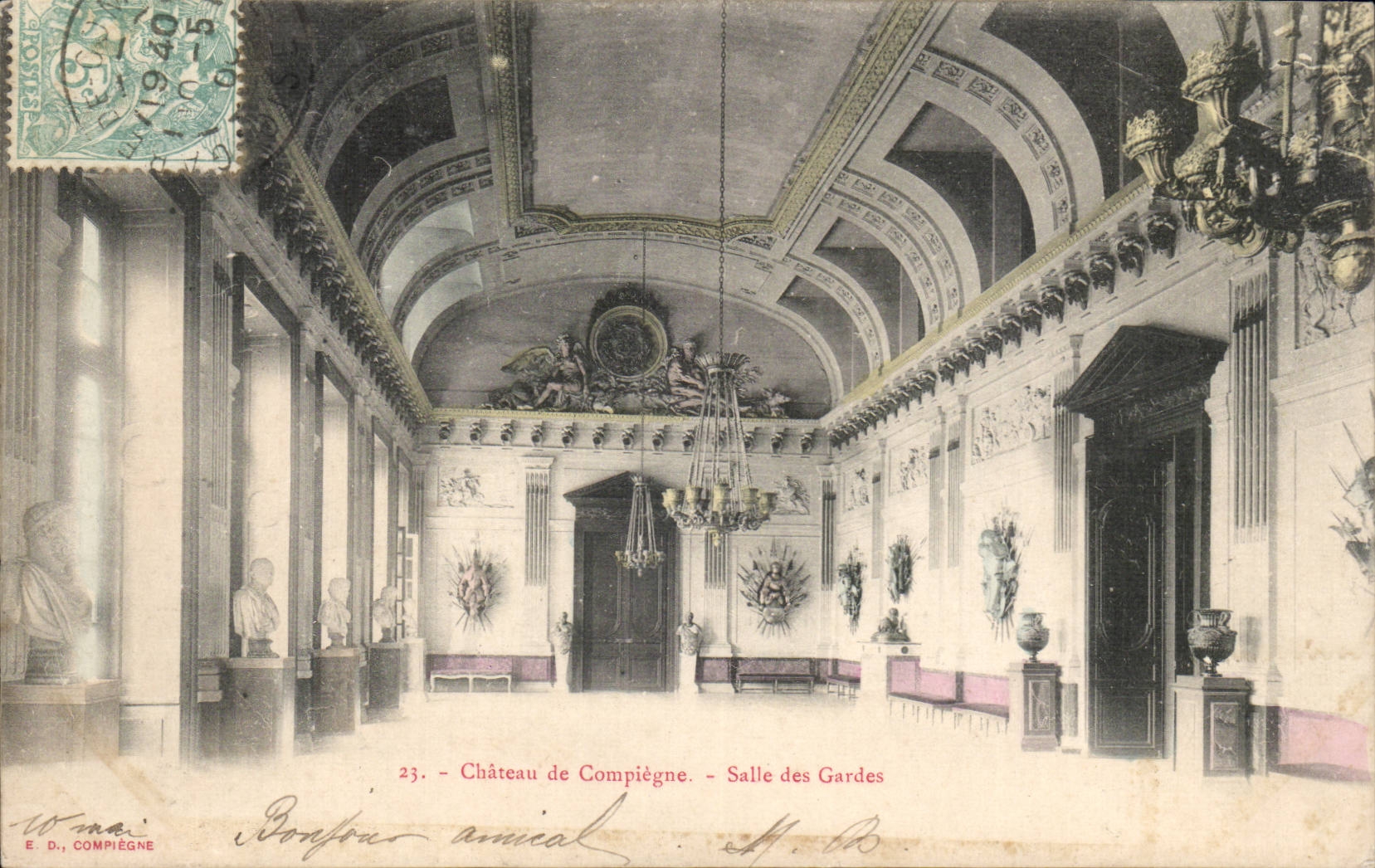 Compiegne - das Schloss - Raum des Schutzes - CPA