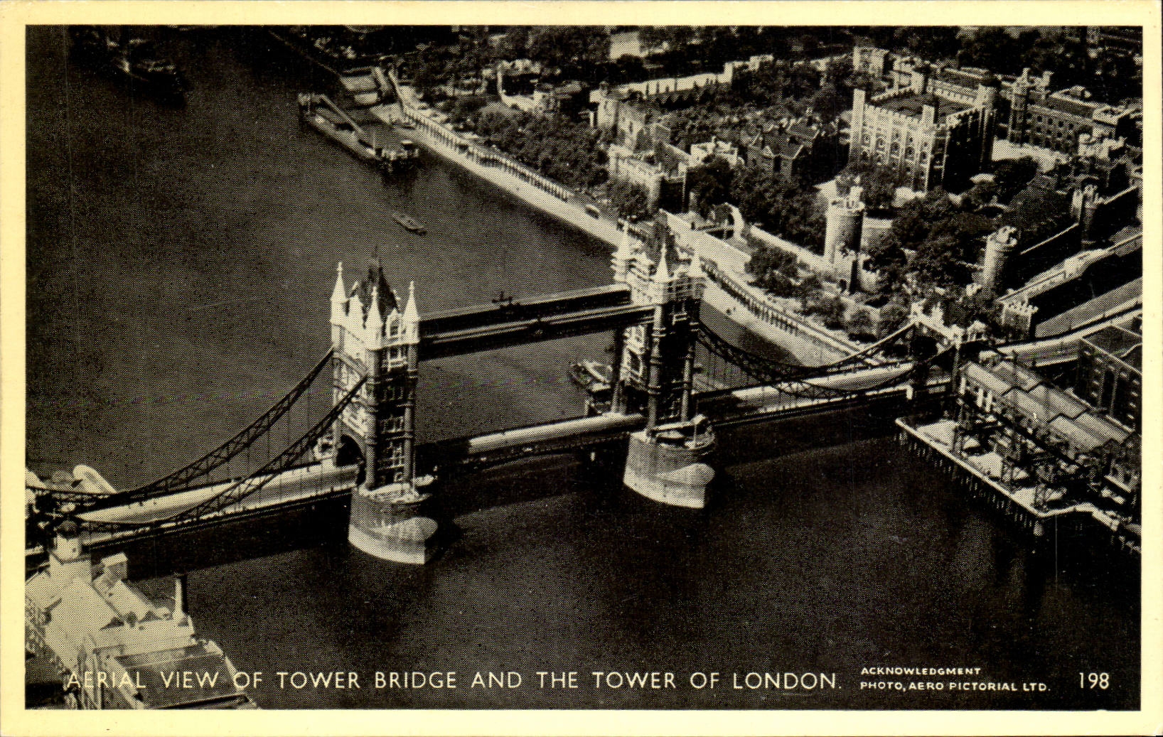 The United Kingdom Great Britain CPA Aerial view off tower bridge and the towers off london London