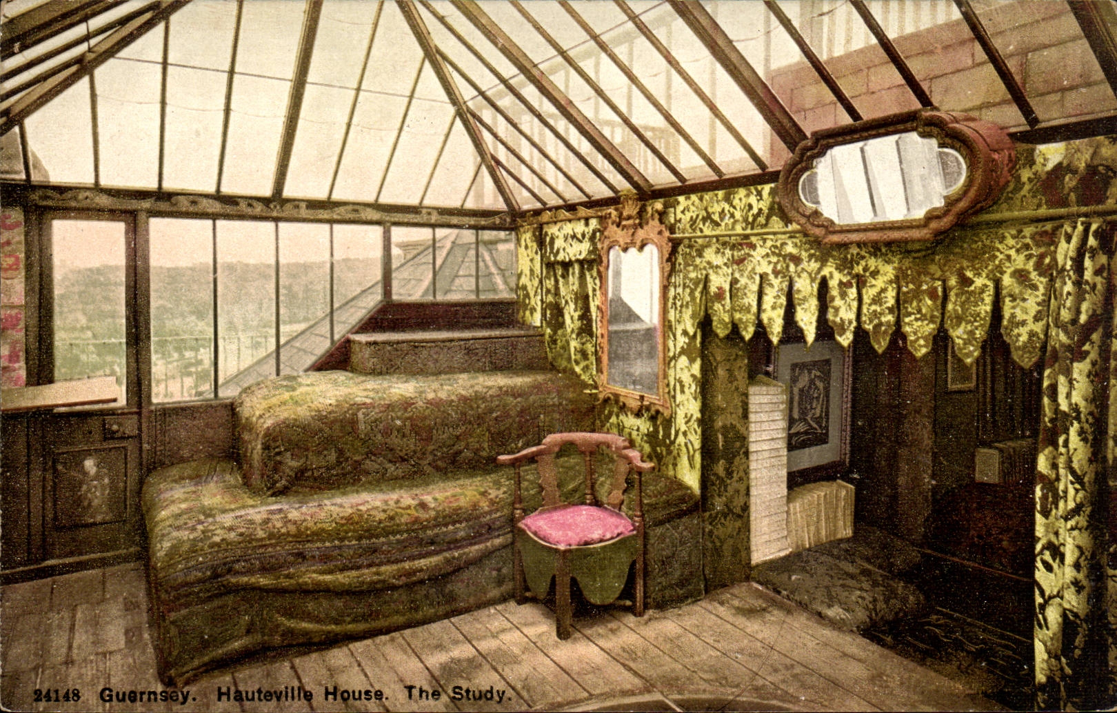 The United Kingdom Great BRitain CPA Guernsey Guernesey Hauteville House The study