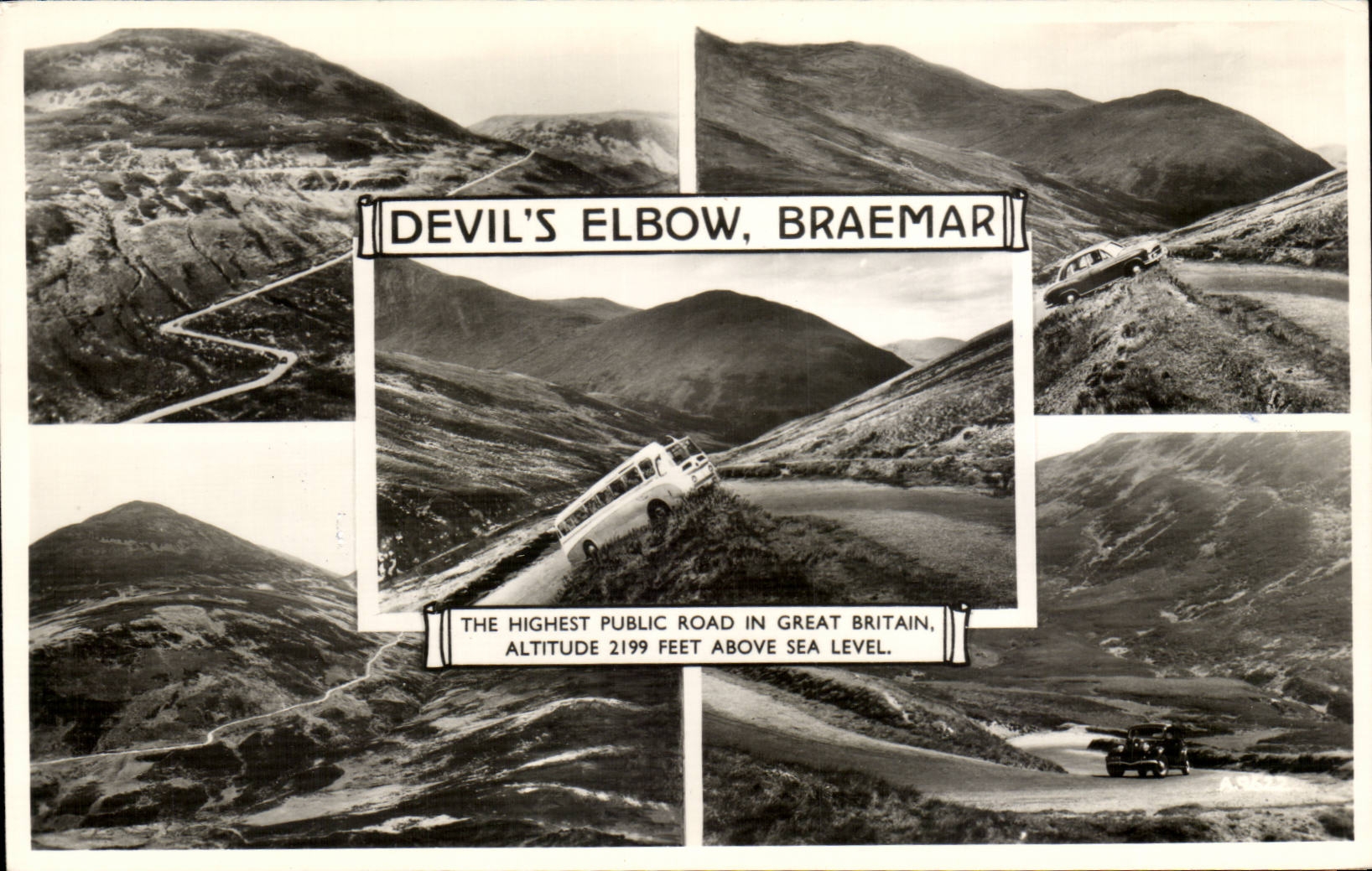 Grande Bretagne Great BRitain CPA DEvil's elbow Braemer Highest public road in England