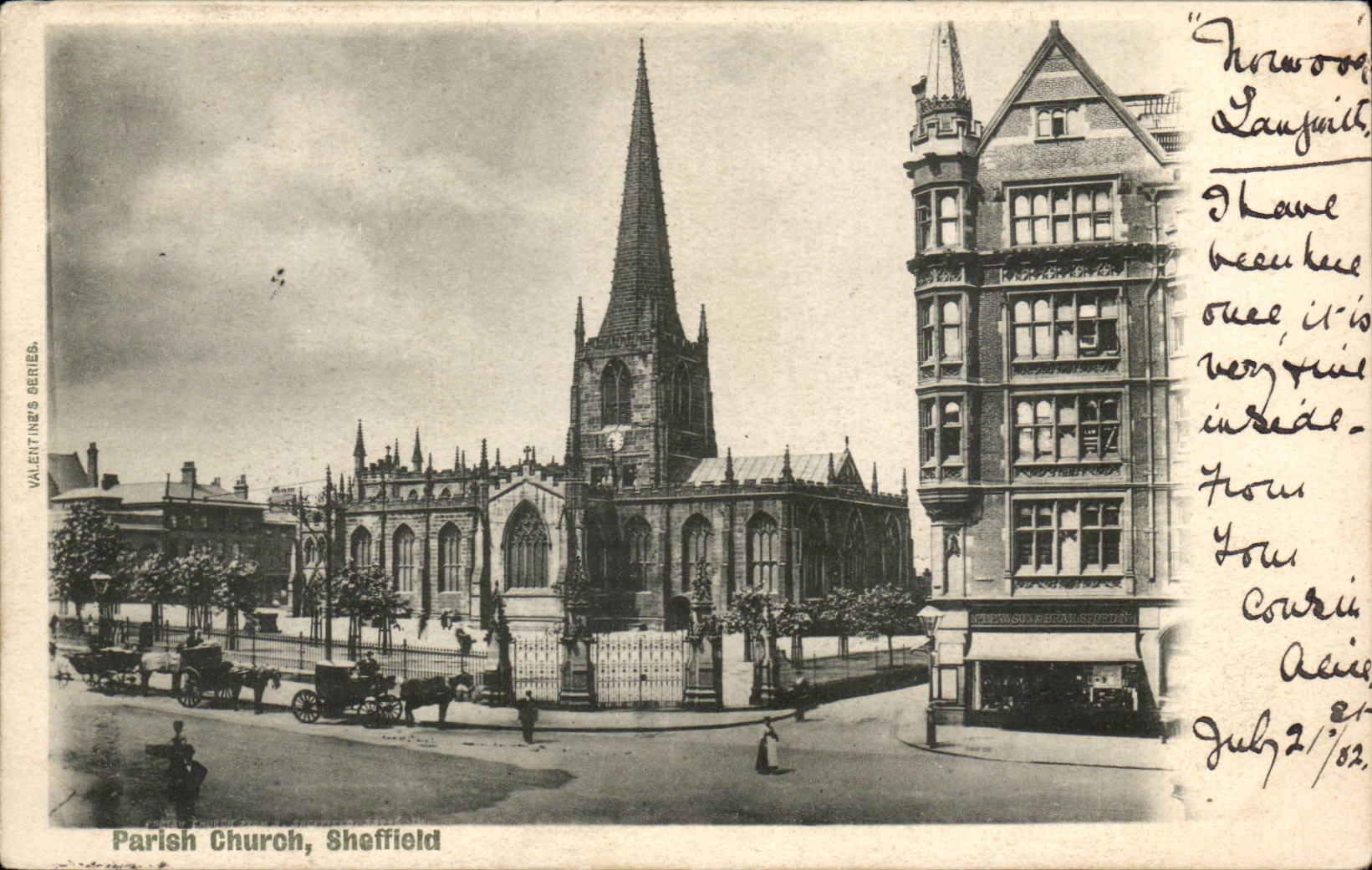 Grande Bretagne Great BRitain CPA Parish church Sheffield