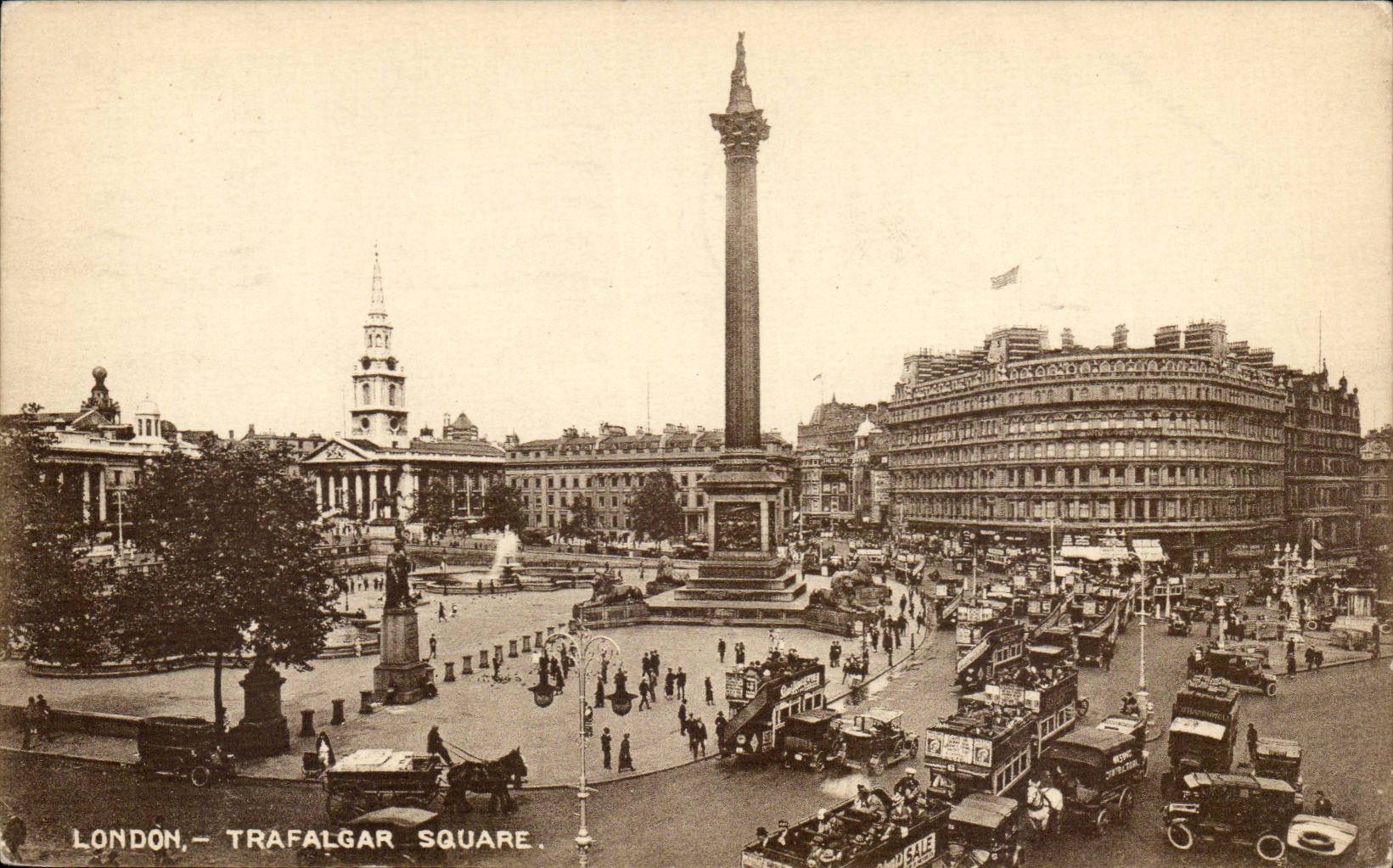 The United Kingdom Great BRitain CPA London London Trafalgar public garden