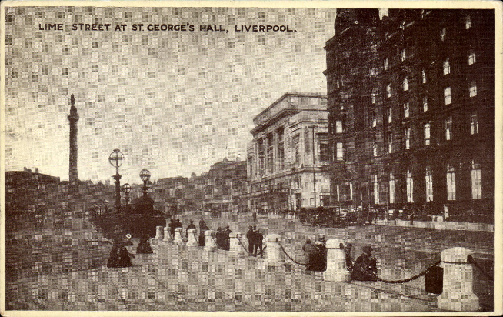 Grande Bretagne Great Britain CPA Lime street at St George's hall Liverpool