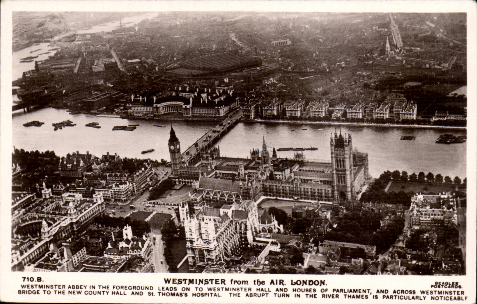 The United Kingdom Great Britain CPA Westminster from the air london London