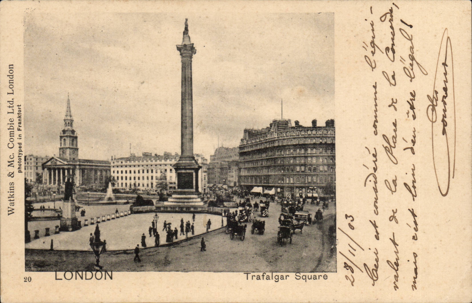 The United Kingdom Great Britain CPA London London Trafalgar Public garden