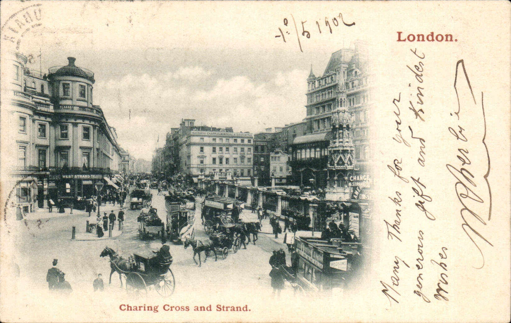 England - England - London - Charing Cross-country race year Strand - CPA