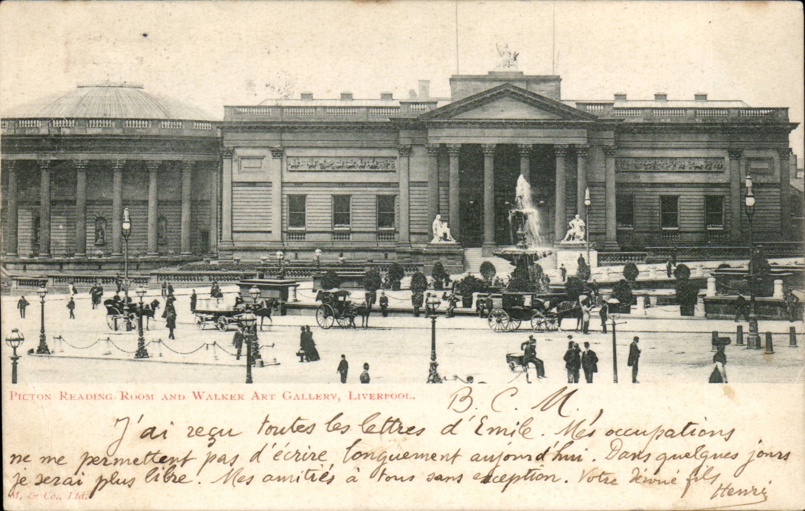 England - England - London - Fiction Reading Room and Walken Art Gallery Liverpool - CPA