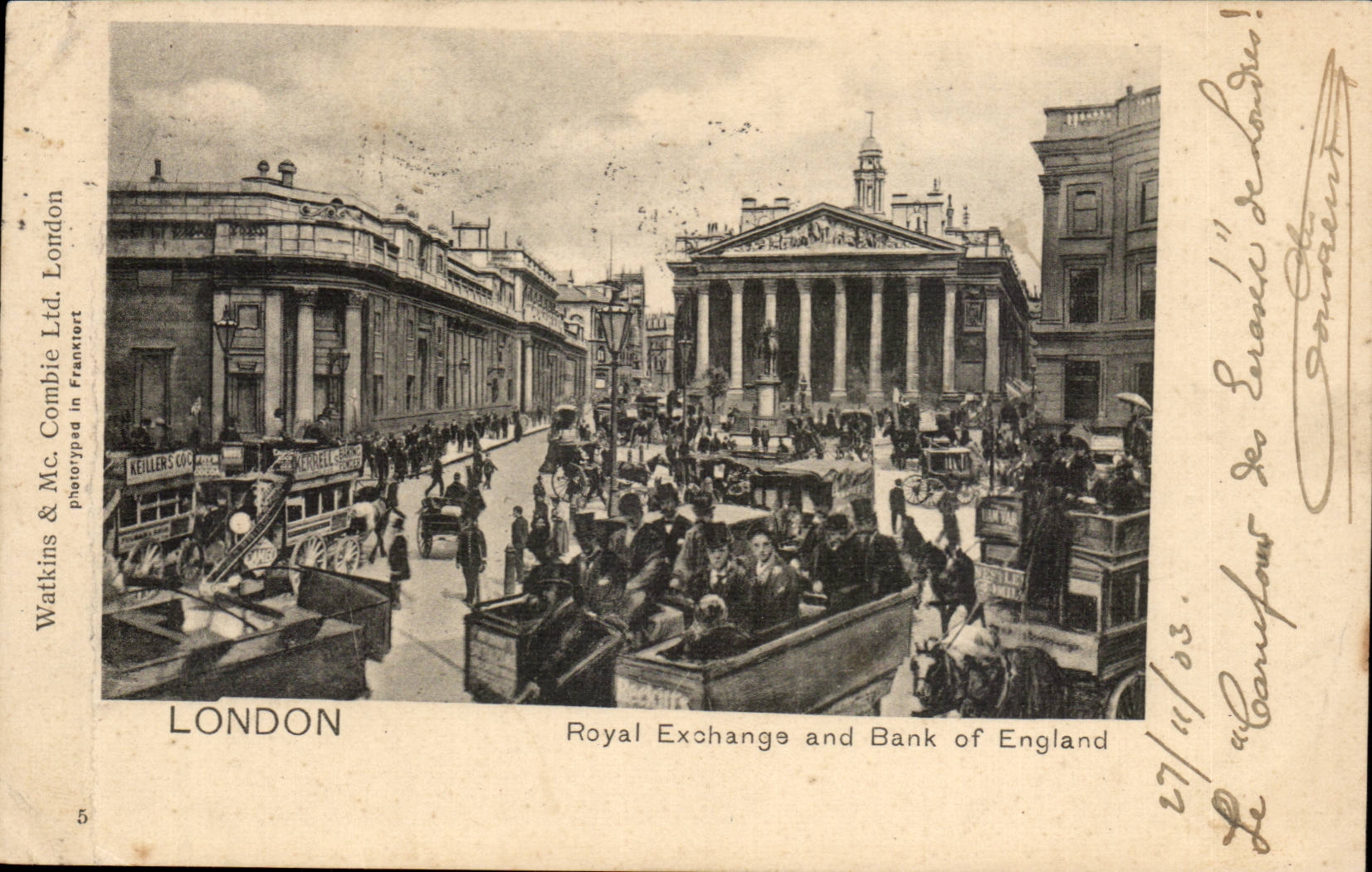 England - England - London - Royal Exchange and Bank Off England - CPA