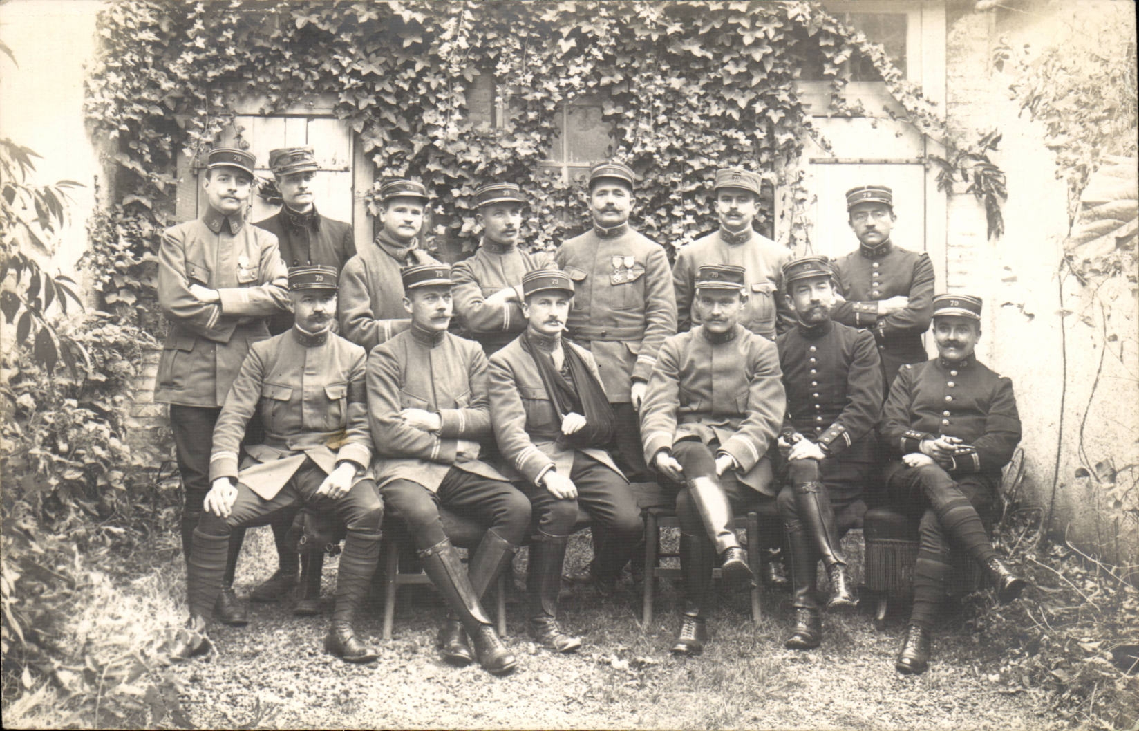 Wirkliche Foto Militaria Soldat-Offiziere 79eme