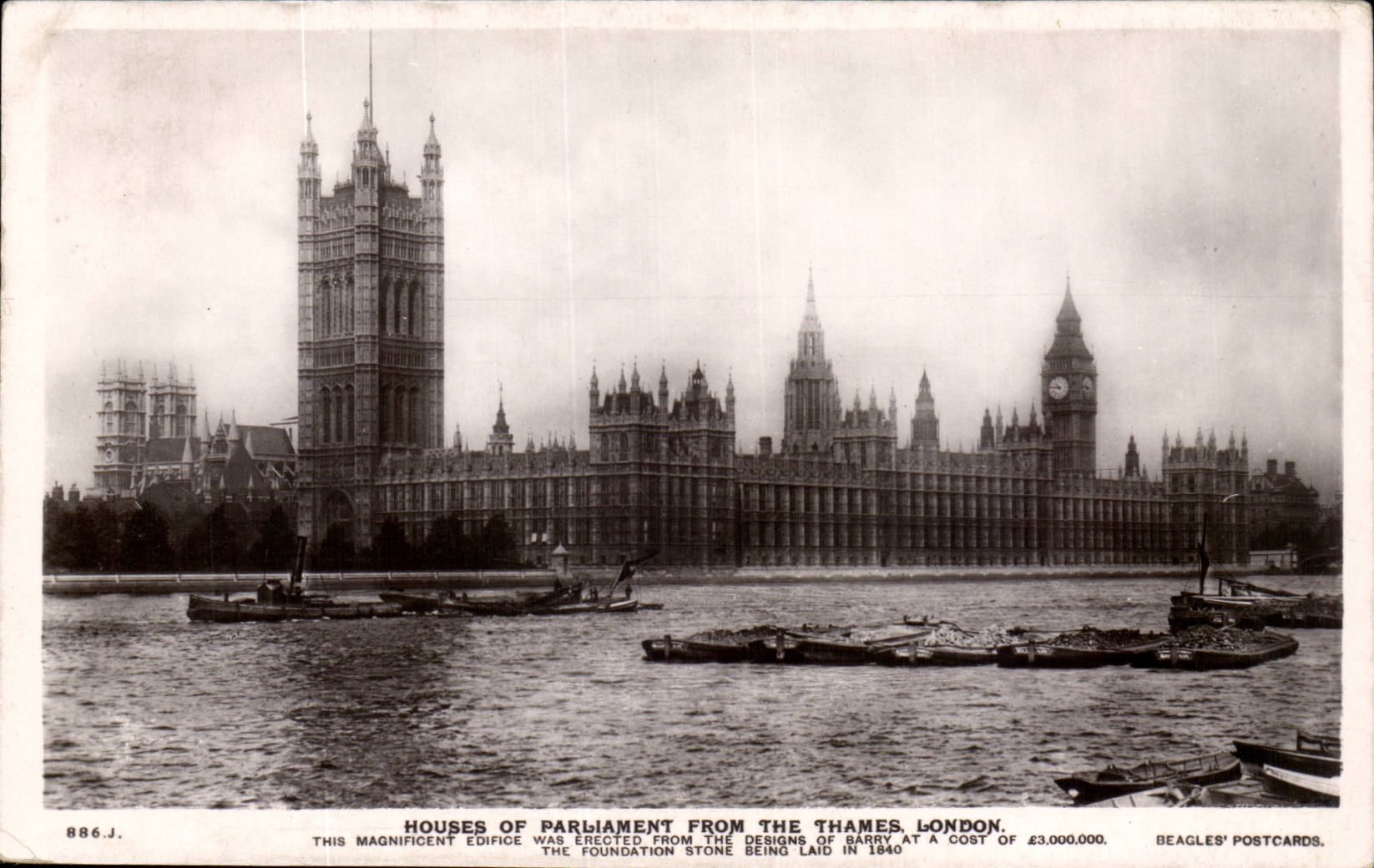 England - England - London - London - Houses off Parliment from the Thames - CPA
