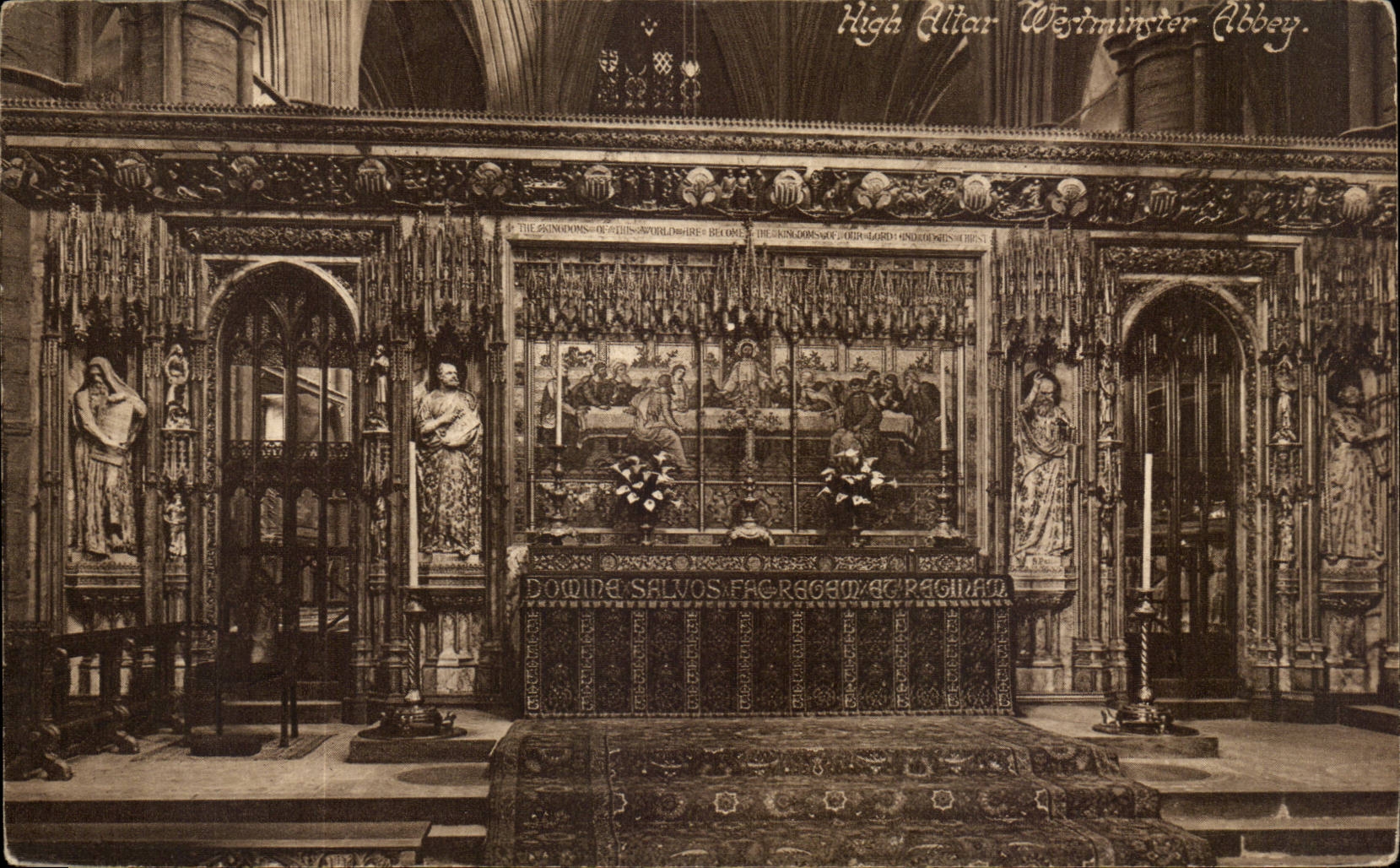 England - England - London - London - Valentine' S Engraving - High Alter - Westminster Abbey - CPA