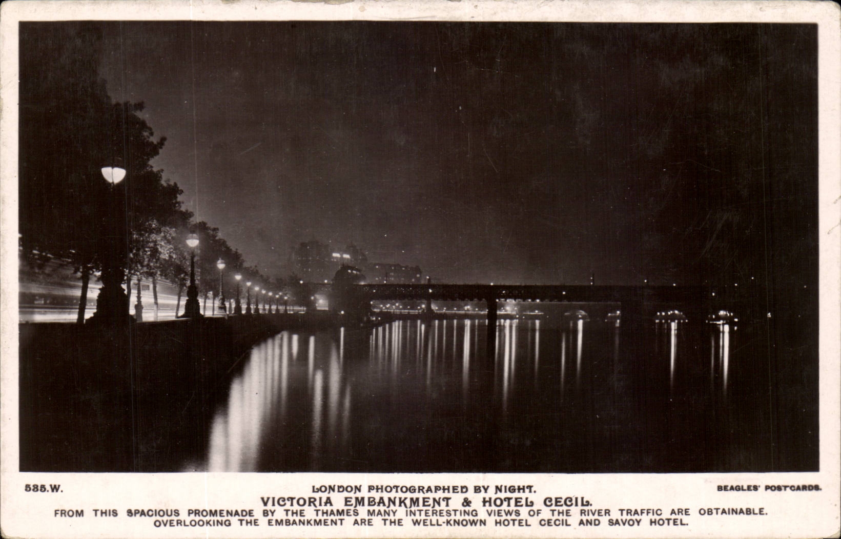 England - England - London - London - Victoria Embankment and Cecil Hotel - CPA