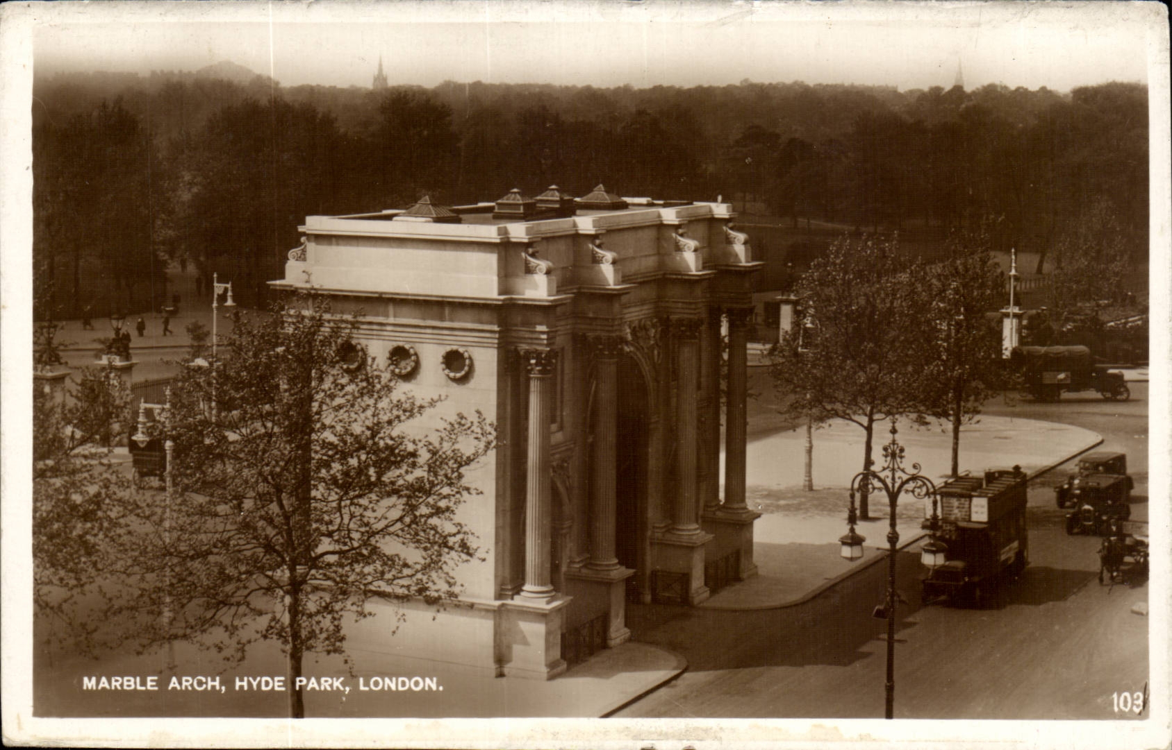 England - England - London - London - Marble Arch - Hyde Park - CPA