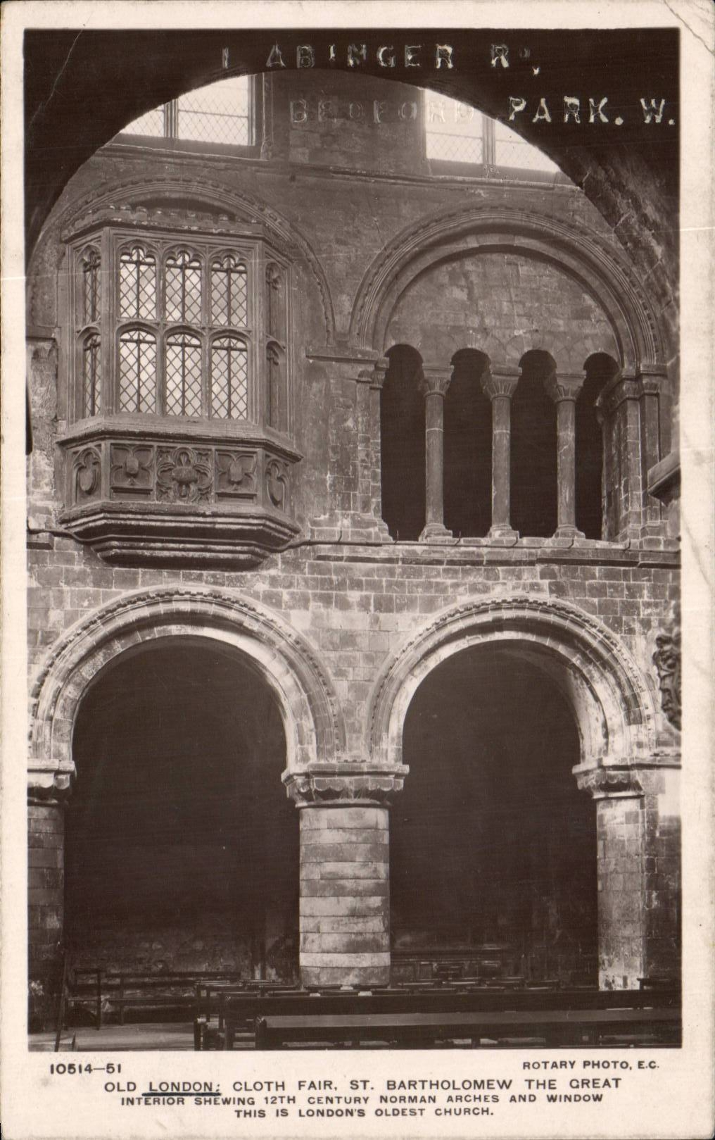 England - England - London - London - Cloth Fair St Barthoomew The Great - CPA