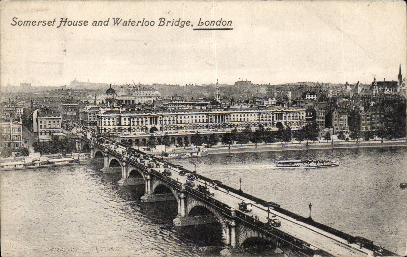 England - England - London - London - Somerset House and Waterloo Bridgel - CPA