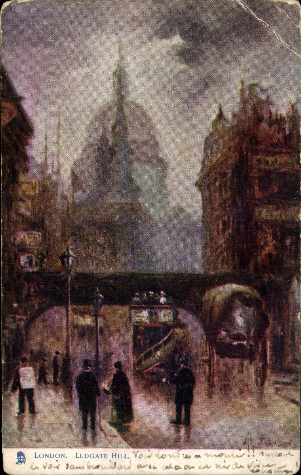 England - England - London - London Ludgate Hill - Thick card - CPA