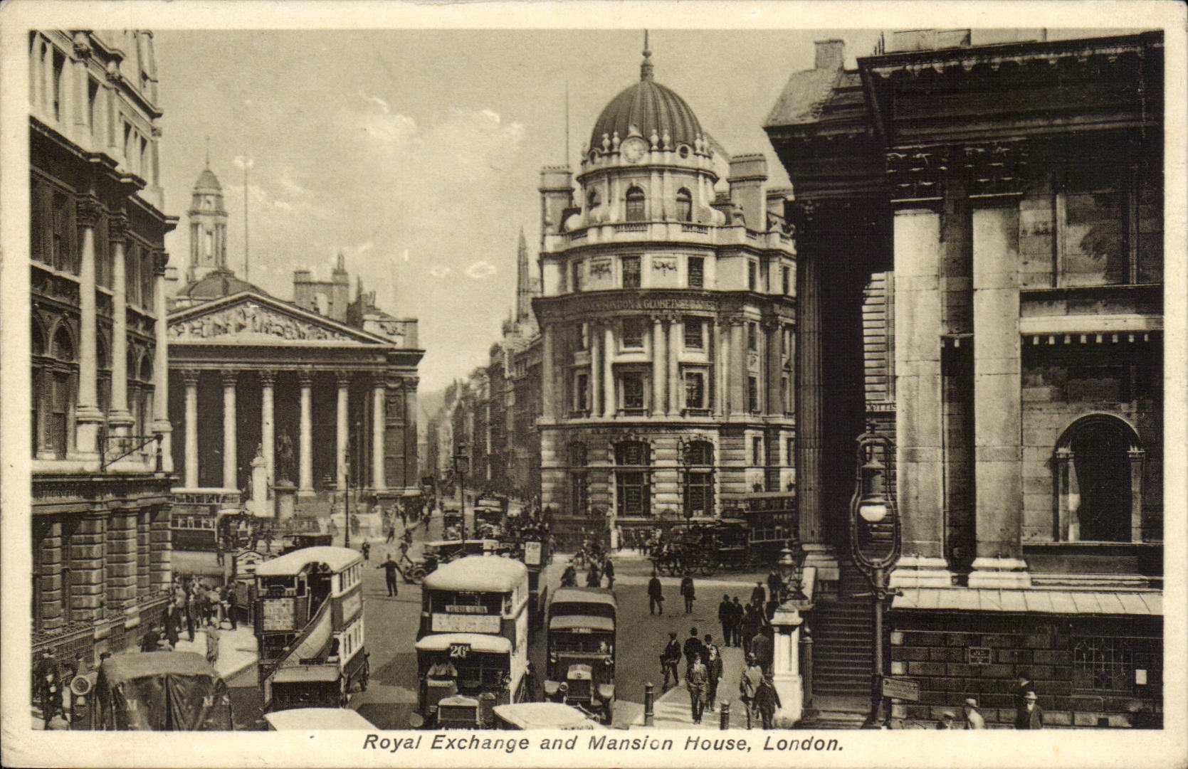 England - England - London - London Royal Exchange and Mansion House - CPA