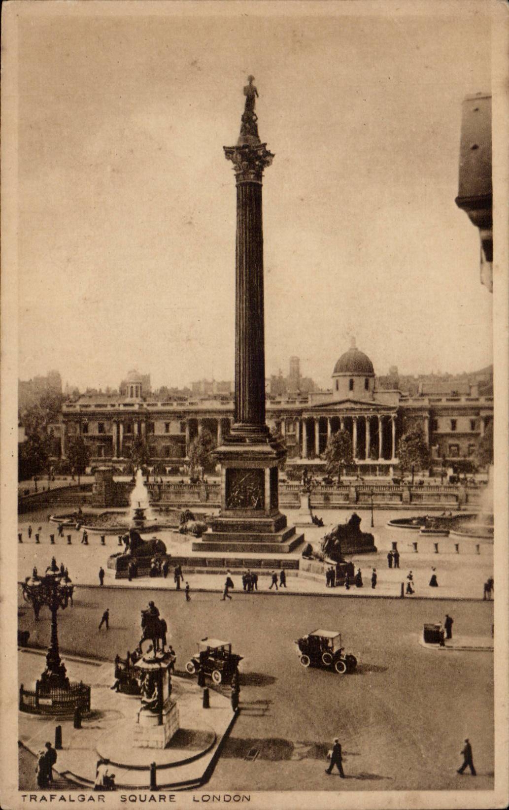 England - England - London - London Trafalgar Public garden - CPA