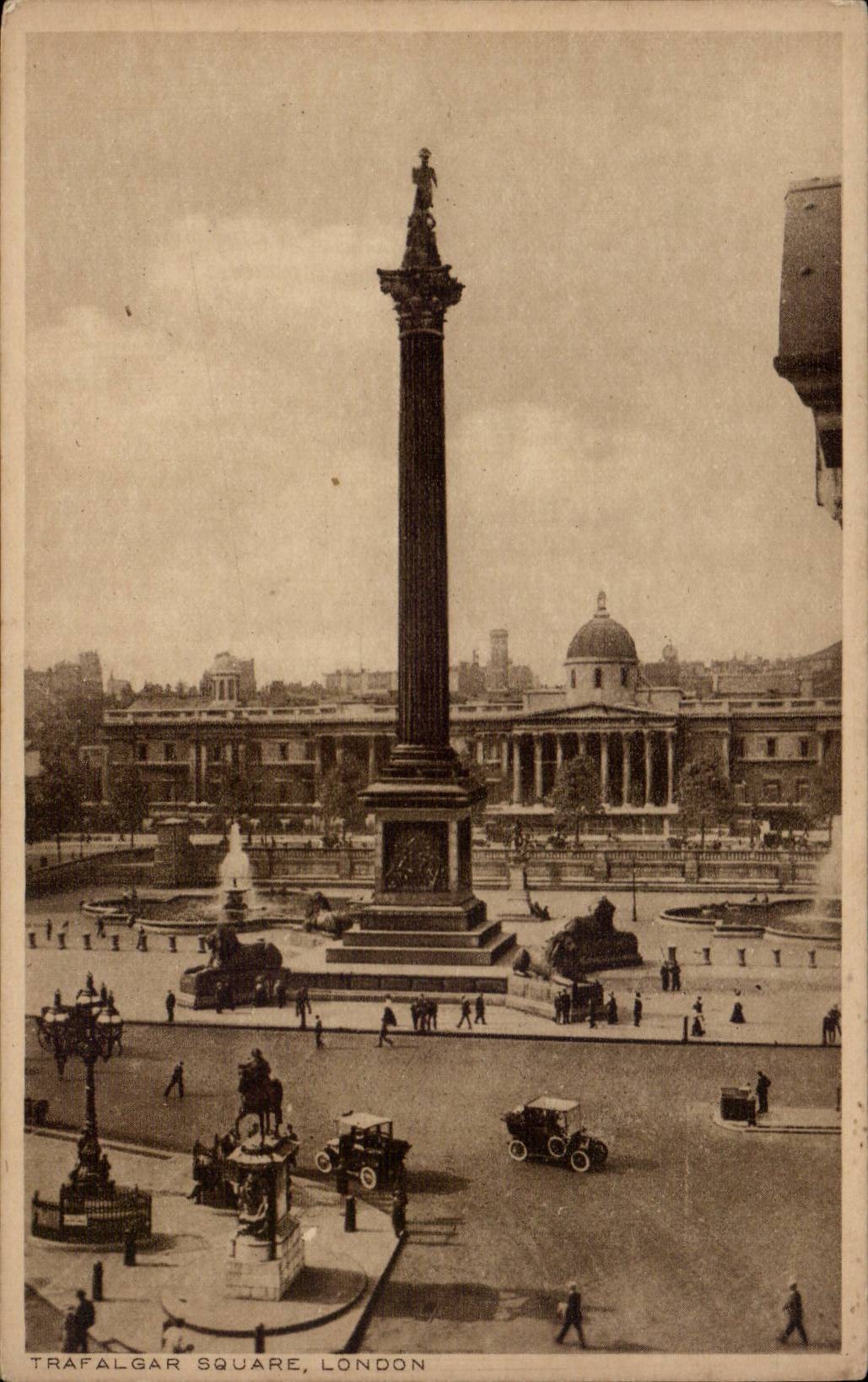 England - England - London - London Trafalgar Public garden - CPA