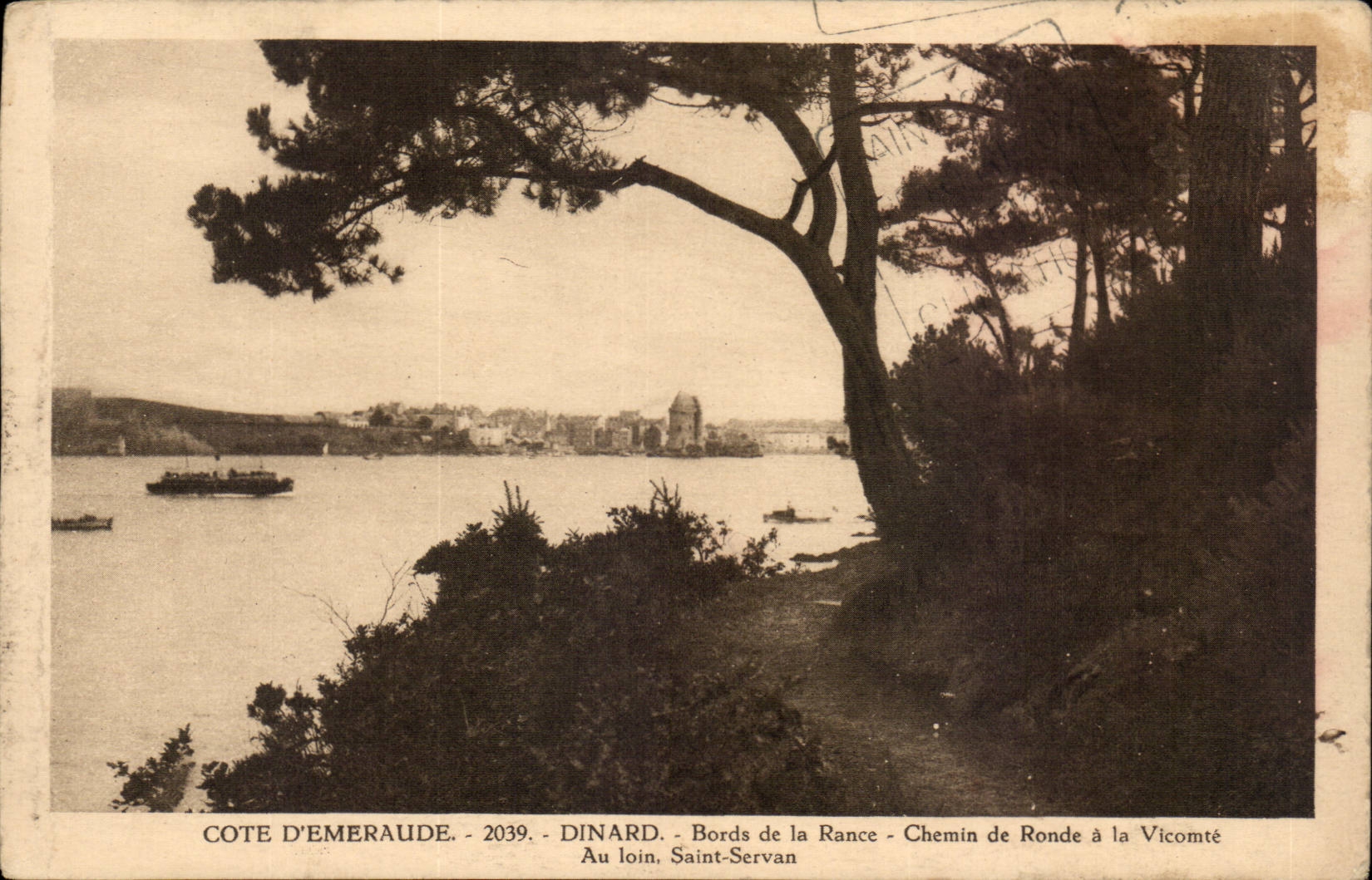 Dinard CPA Edges of the Rancid Covered way to the Viscount With far Servan saint