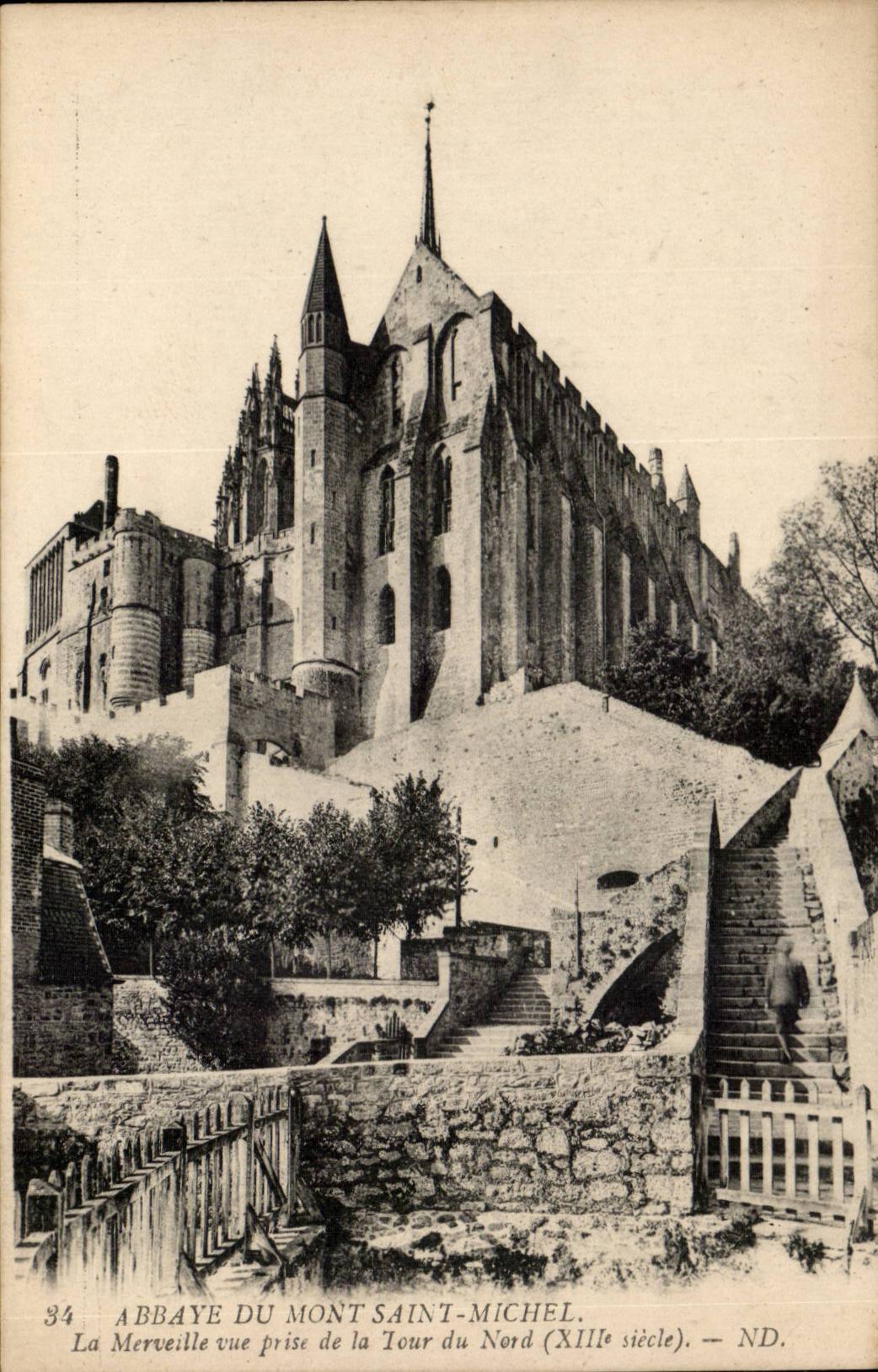 Abbey of Mont Saint Michel the wonder seen from of the Tower of North