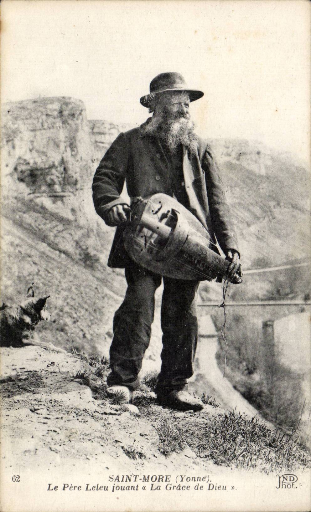 CPA Saint mehr CPa das Vater leleu welches TOP die Anmut spielt des Gottes (Yonne-Folkloremusik-Musik viol)
