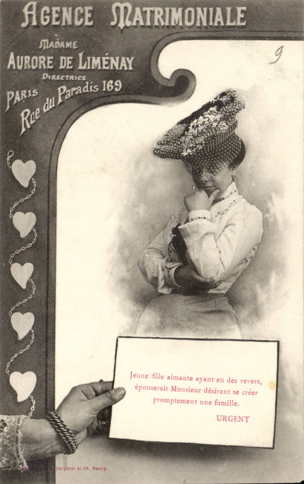 CPA ordnet eheliche Mrs Aurore der Limenay Rue des Paradieses 169 TOP (der Cartomancy Clairvoyance der Diagramme sieht chance Fahrrad) TOP