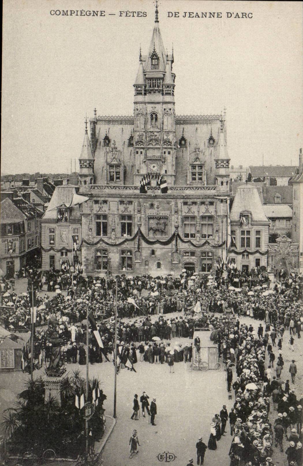 CPA Compiegne Festivals von Jeanne des Bogens (1909)