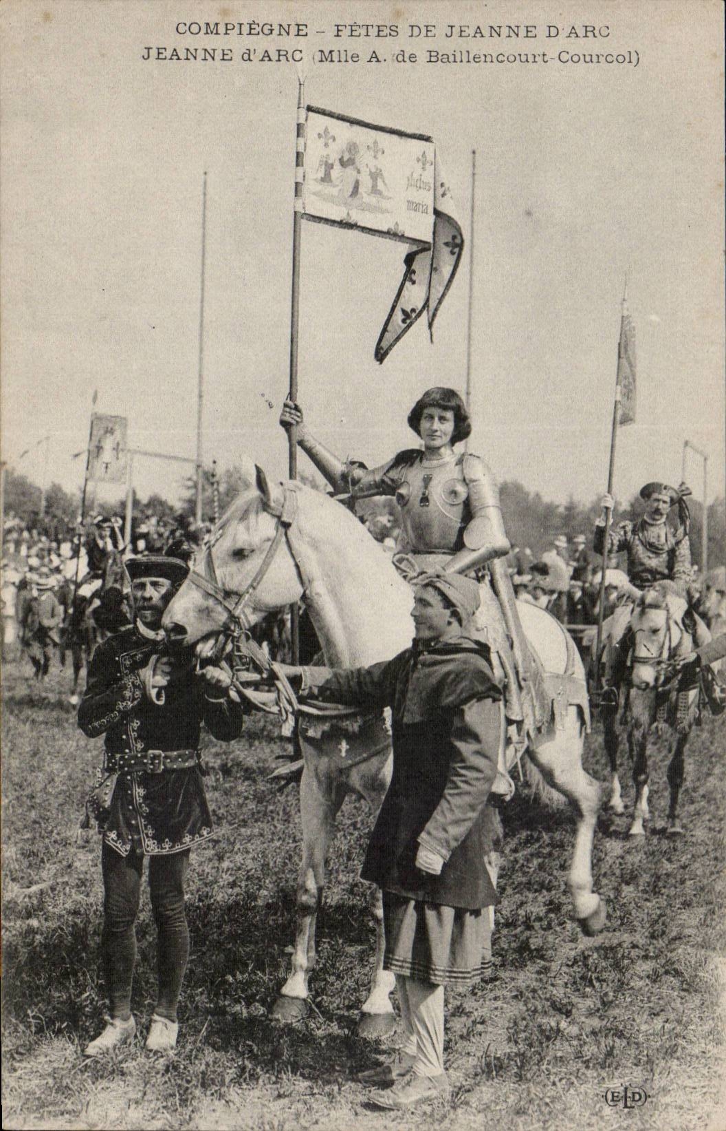 CPA Compiegne Festivals von Jeanne von Bogen (1909) Fraulein de Baillencourt Courcol