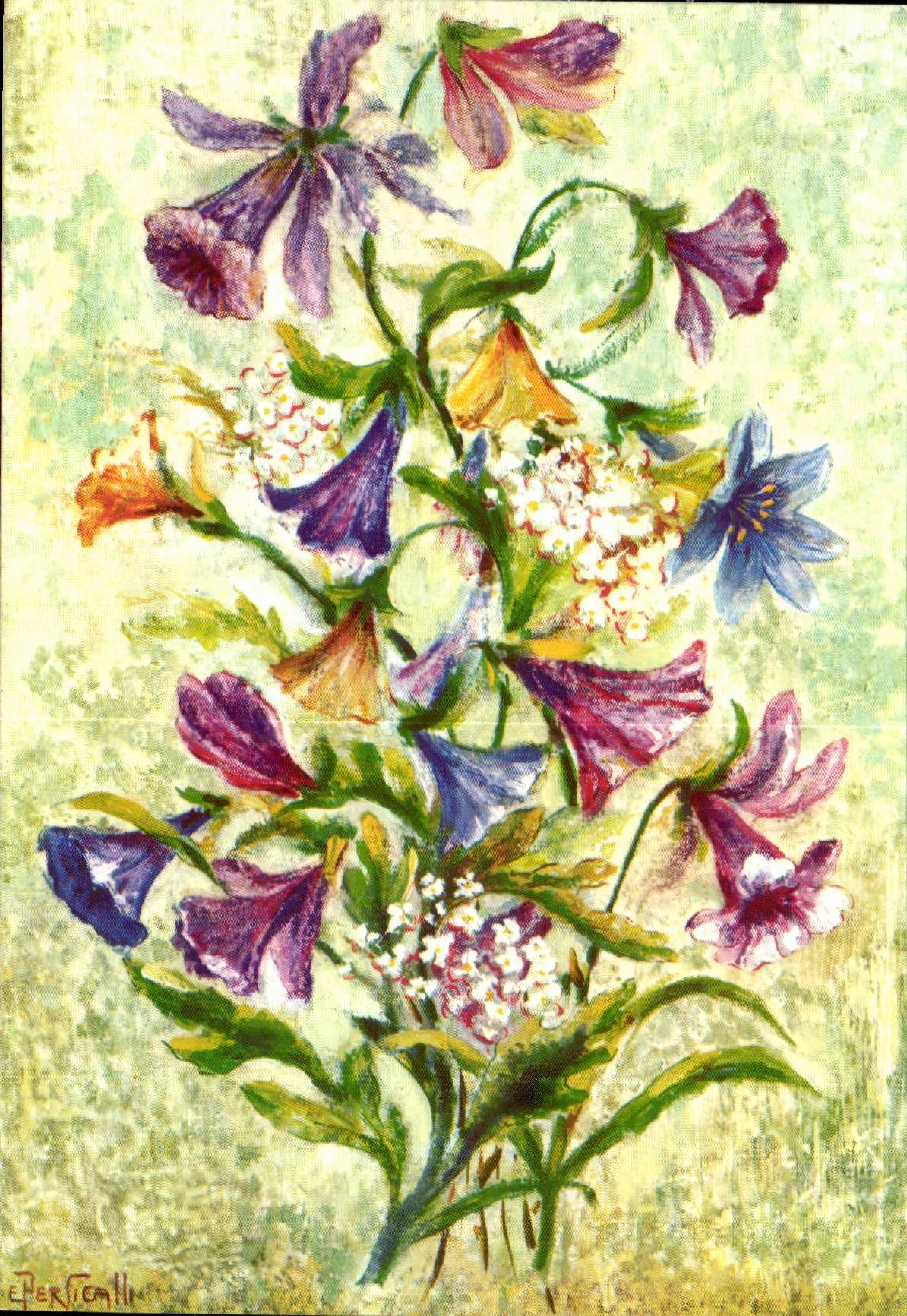 MODERNE KARTE Phantasie-Blumen