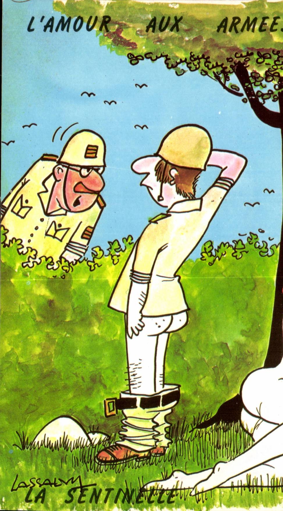 MODERN CARD erotic Humor love with the armies the sentinel