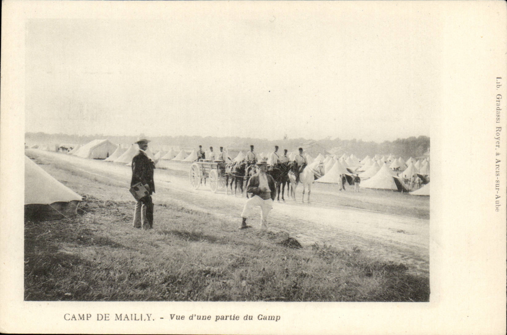 Militaria Camp of Mailly CPA Seen of part of the camp
