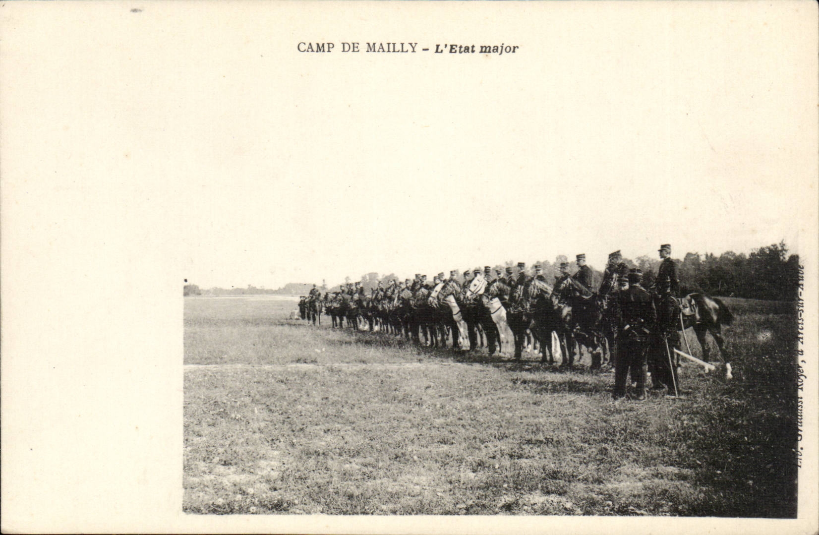 Militaria Camp of Mailly CPA State major