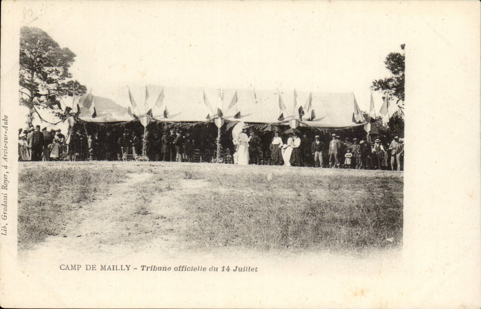 Militaria Camp of Mailly CPA official Platform of July 14th