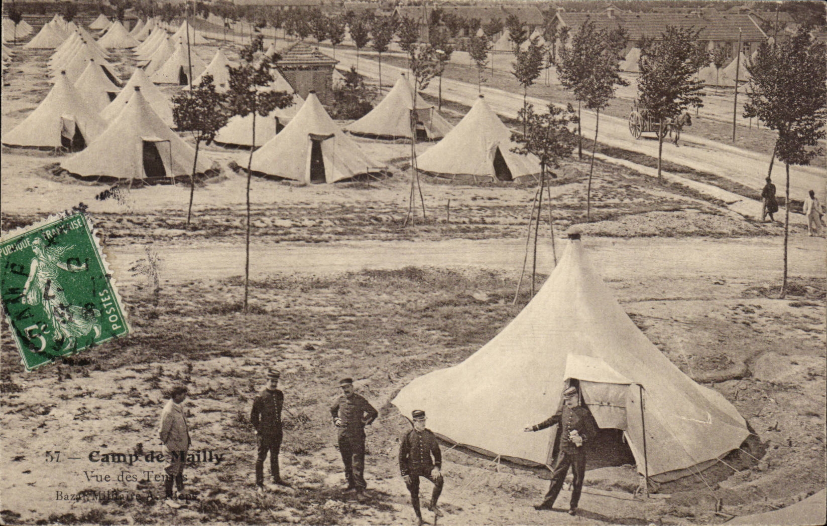 Militaria Camp of Mailly CPA Seen of the tents