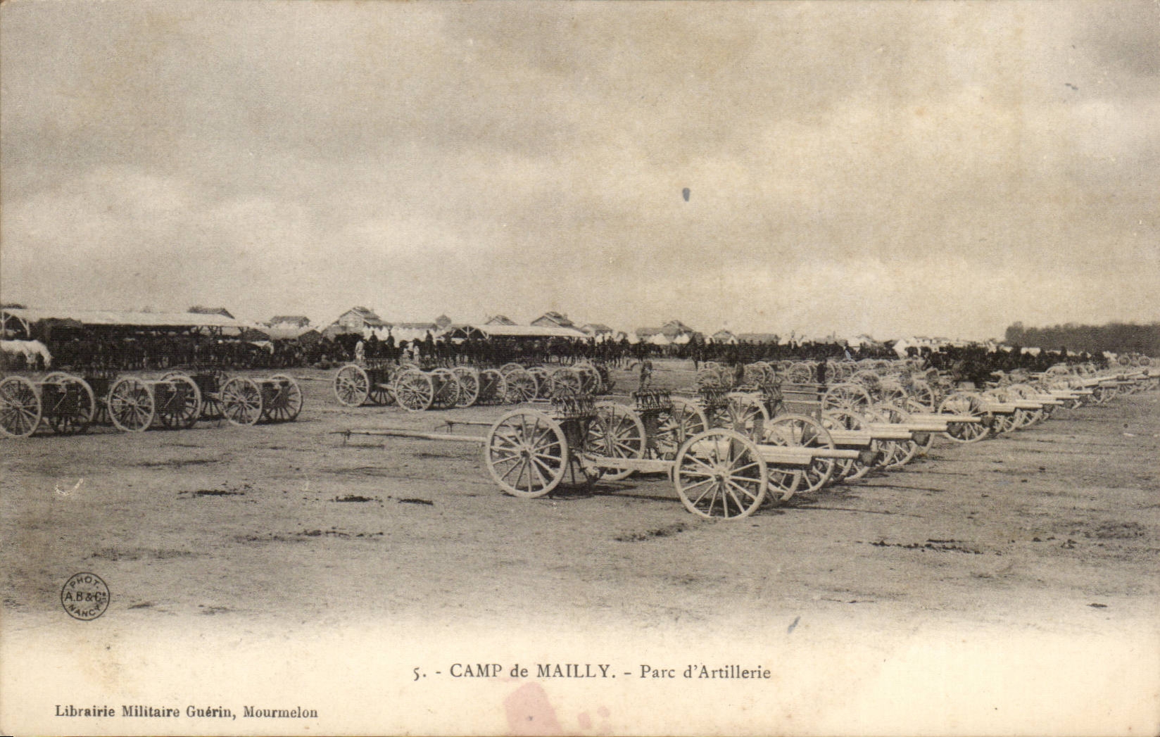 CPA Militaria Camp of Mailly Park of artillery