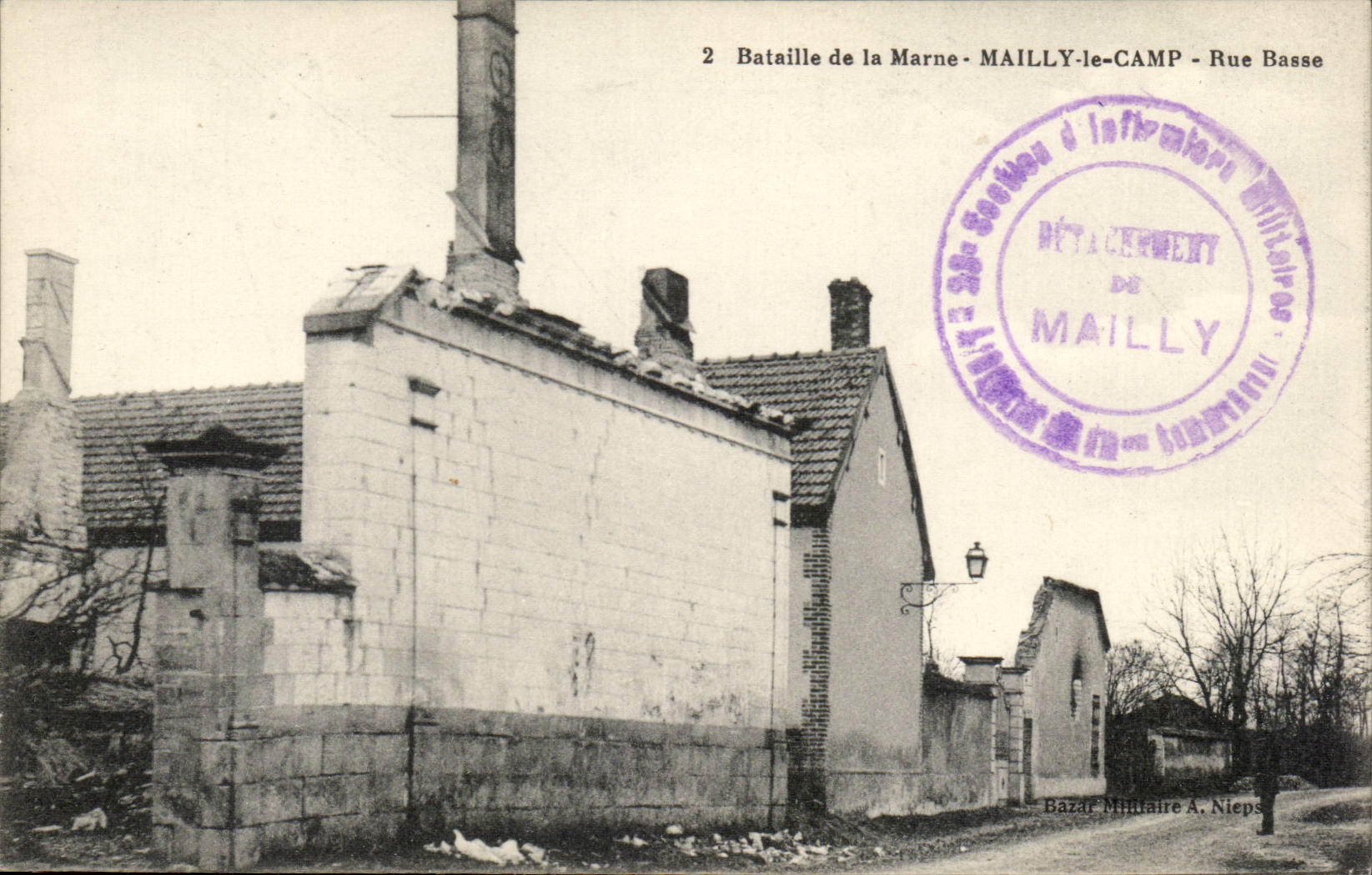 CPA Militaria CAmp of Mailly Battles of the Marne low Street