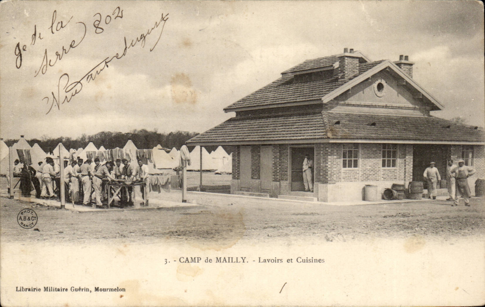 CPA Militaria Camp of Mailly Laundrettes and kitchens