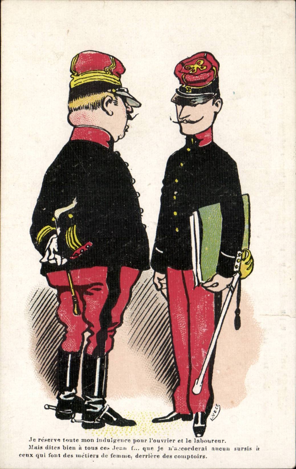 CPA Illustrator Militaria Offizier