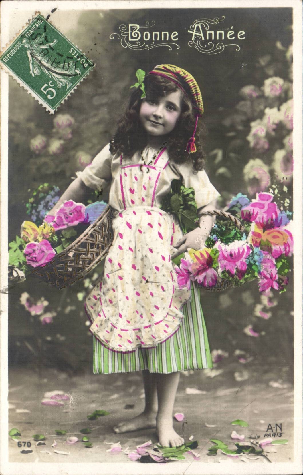 CPA Phantasie-Kind-gluckliches neues Jahr