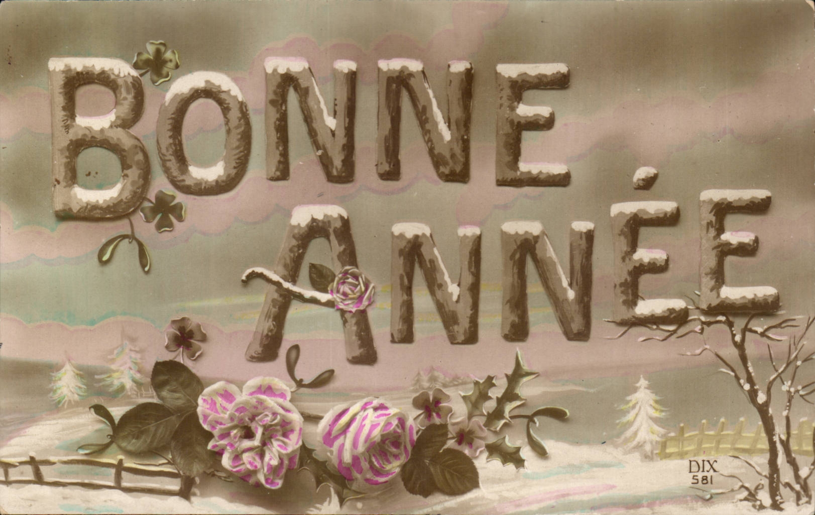 CPA FAntaisie Bonne annee