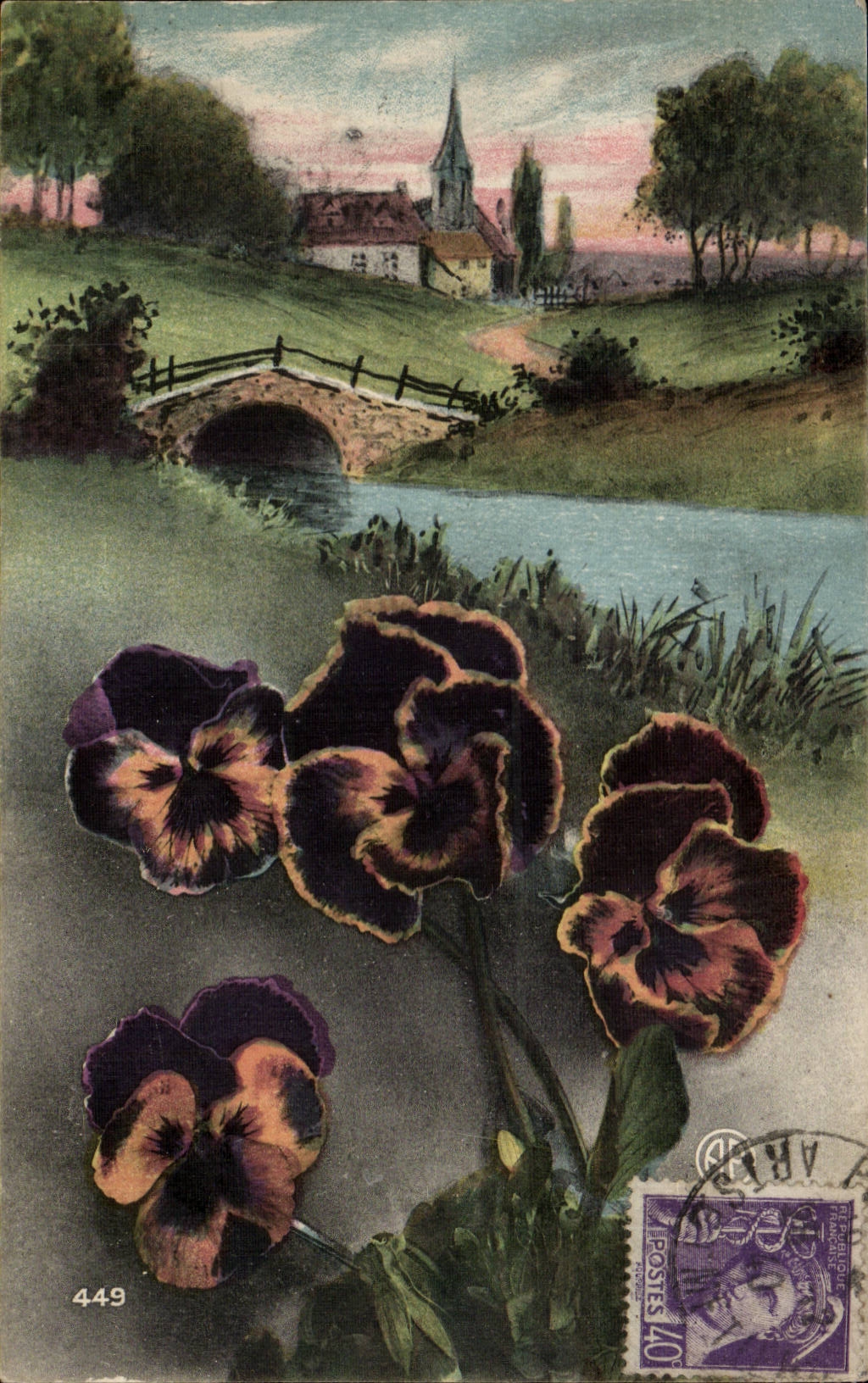 CPA Phantasie-Blumen