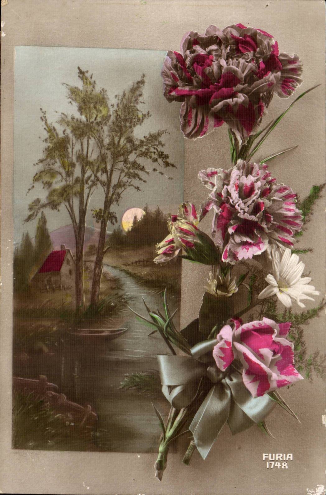 CPA Phantasie-Blumen