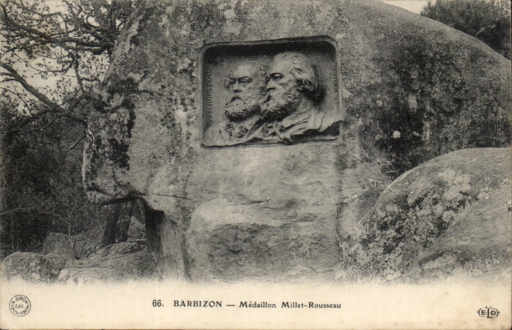 Barbizon - Medallion Rousseau Millet - CPA
