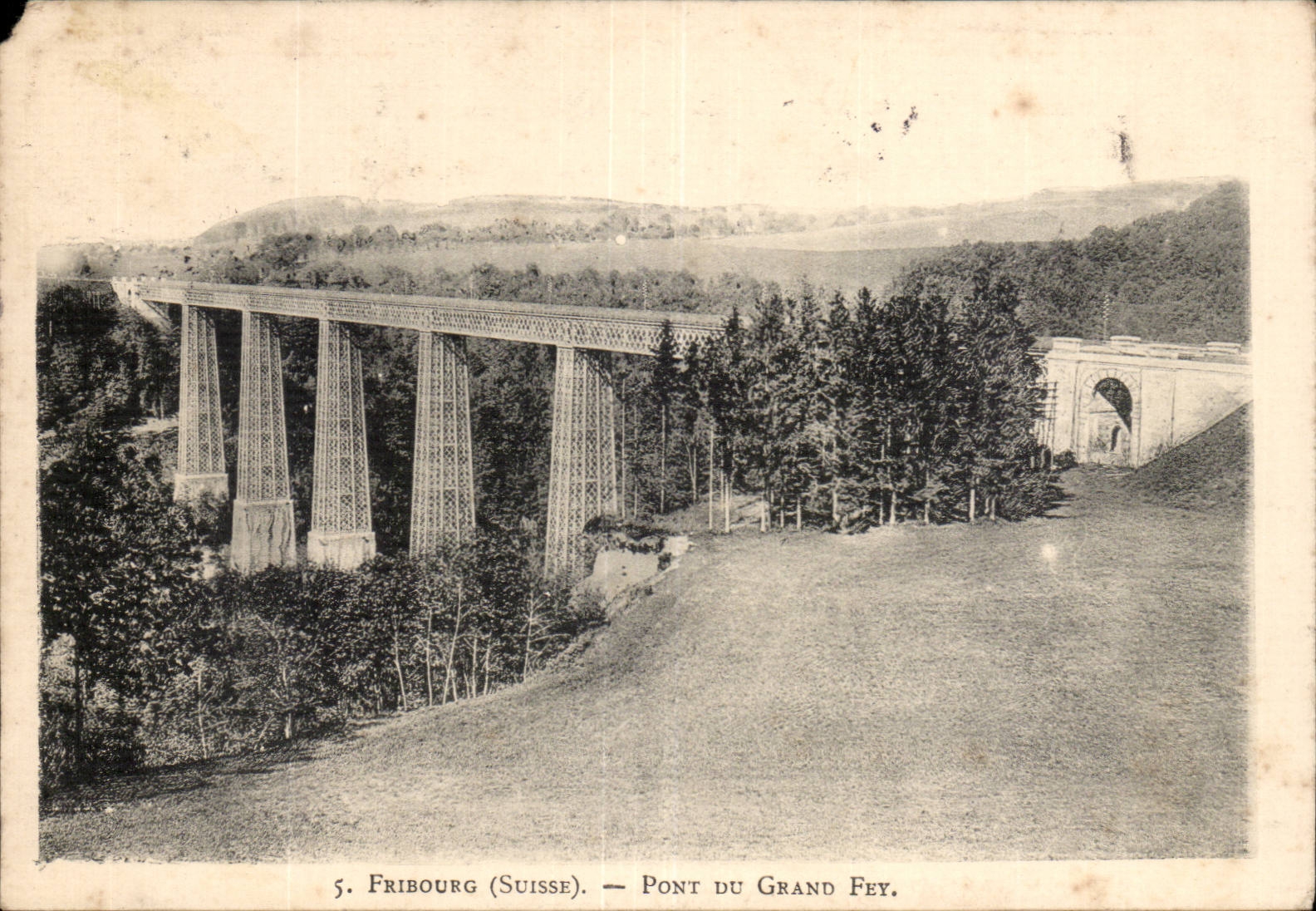 Suisse - Schweiz - Fribourg - Pont au Grand Fey - CPA